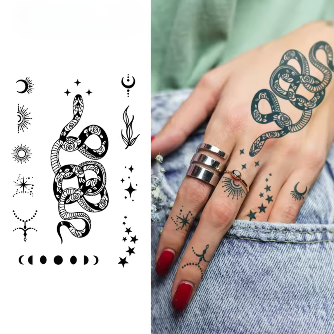 Schlangen Tattoo Set (11 Stück)