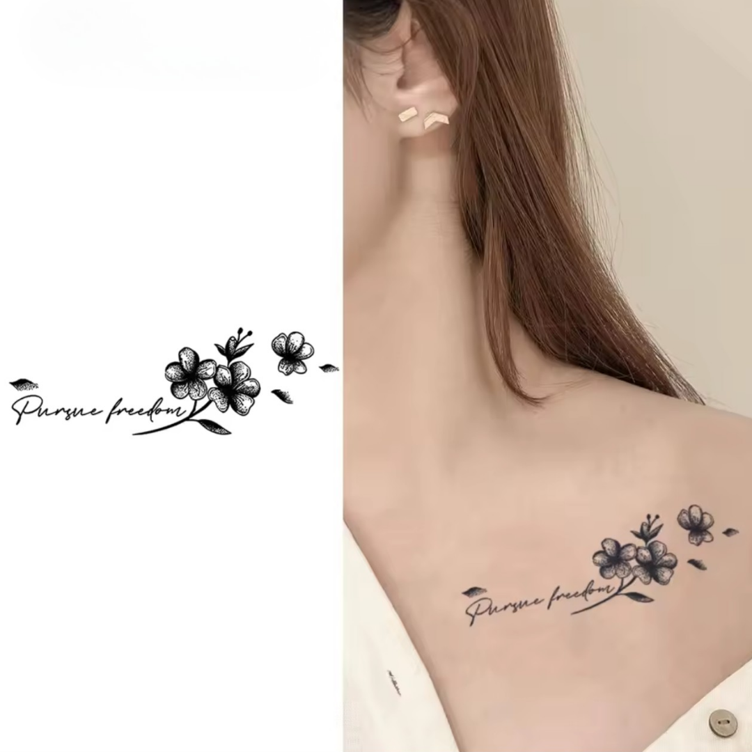 Freedom Blumen Tattoo
