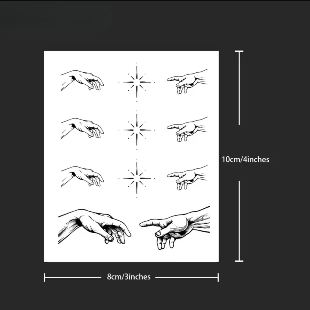 Hände Tattoo (12 Stück)
