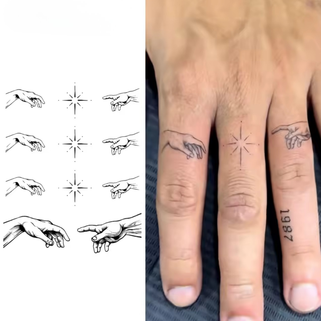 Hände Tattoo (12 Stück)