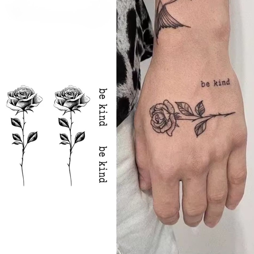 Be Kind Rosen Tattoo Set (4 Stück)