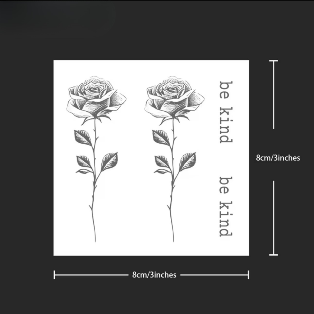Be Kind Rosen Tattoo Set (4 Stück)