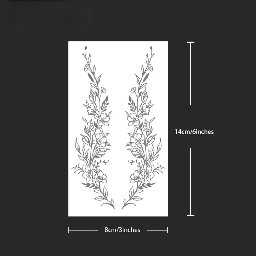 Blumen Tattoo (2 Stück)