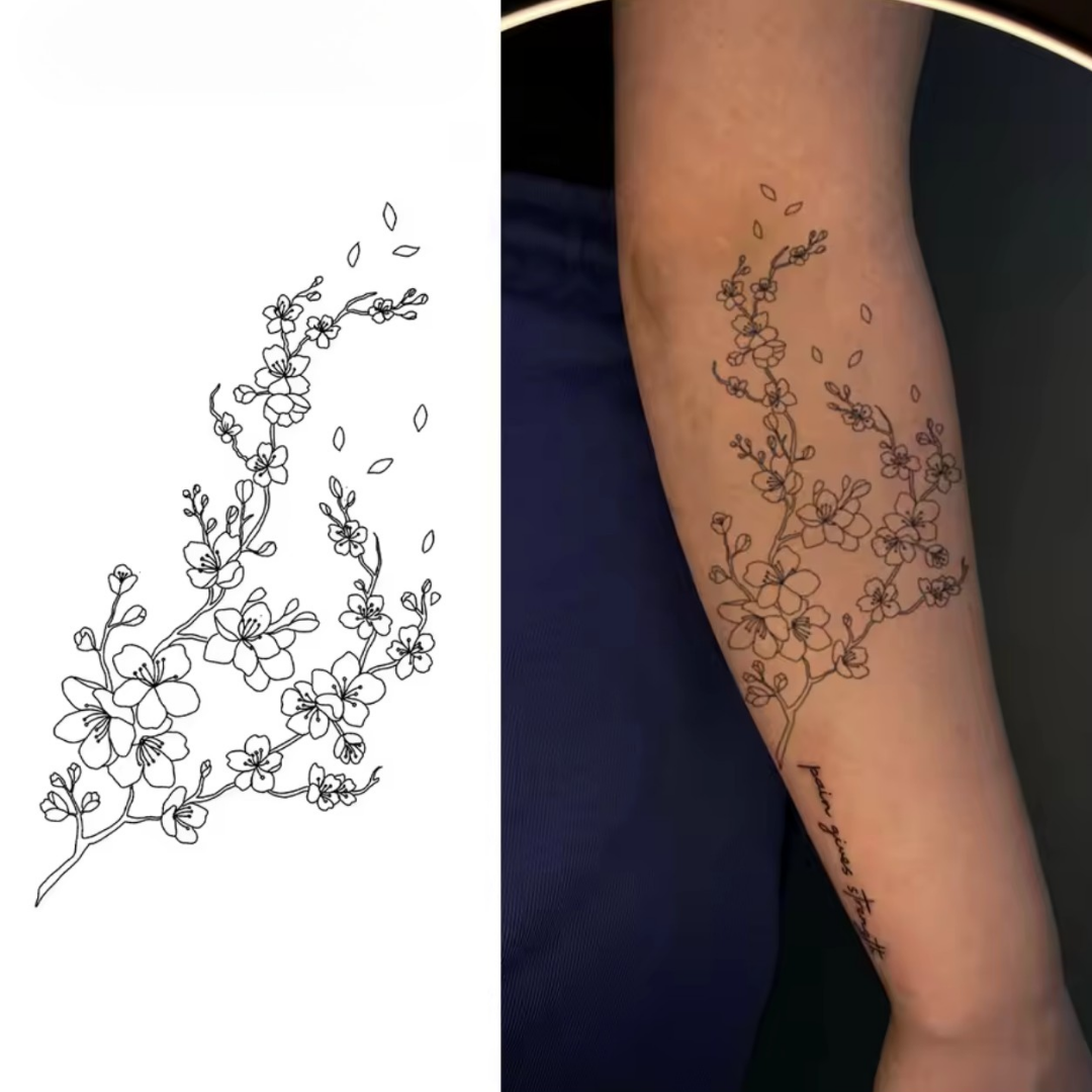 Blümchen tattoo - Inkari-shop