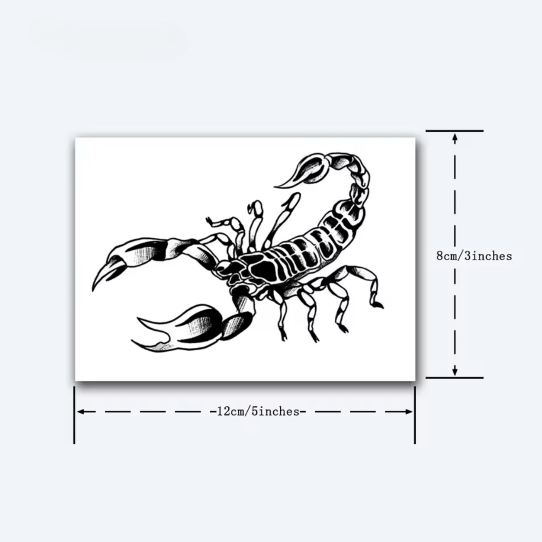 Skorpion Hand Tattoo - Inkari-shop