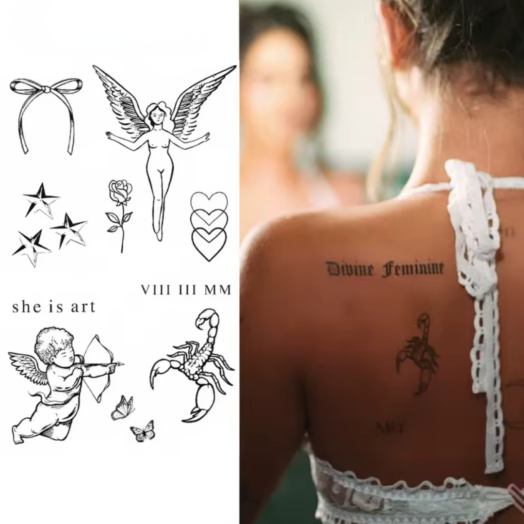 She is art - Tattoo Set (10 Stück)