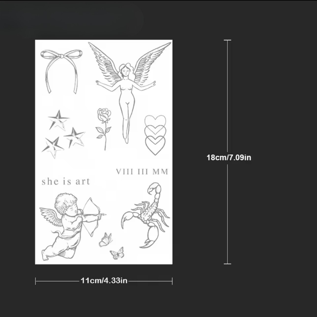 She is art - Tattoo Set (10 Stück)