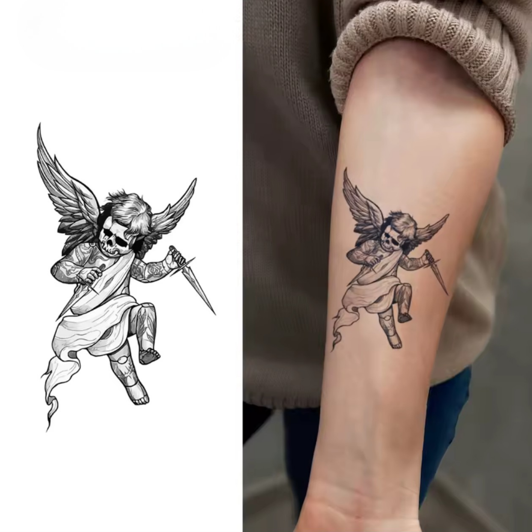 Totenkopf Engel Tattoo