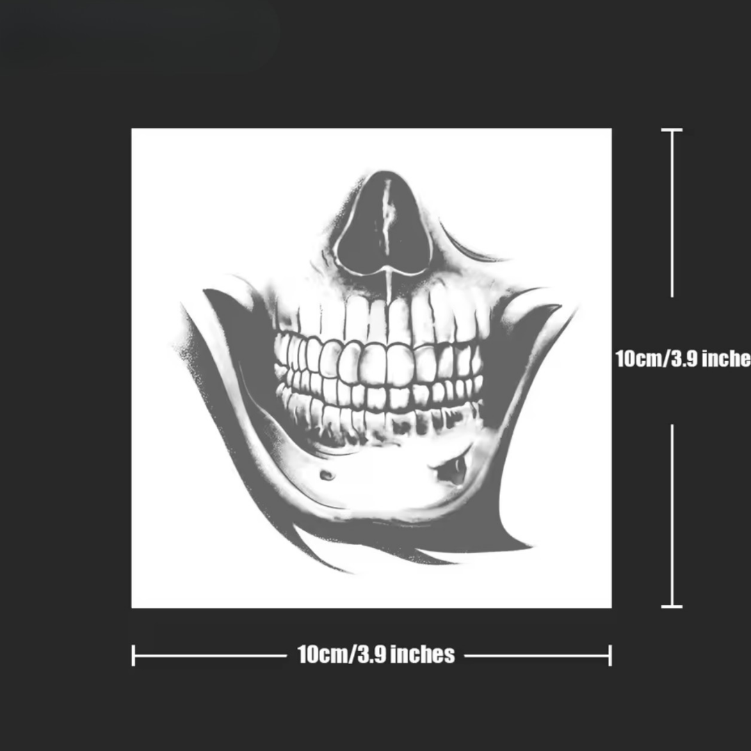 Totenkopf Gesicht Tattoo - Inkari-shop