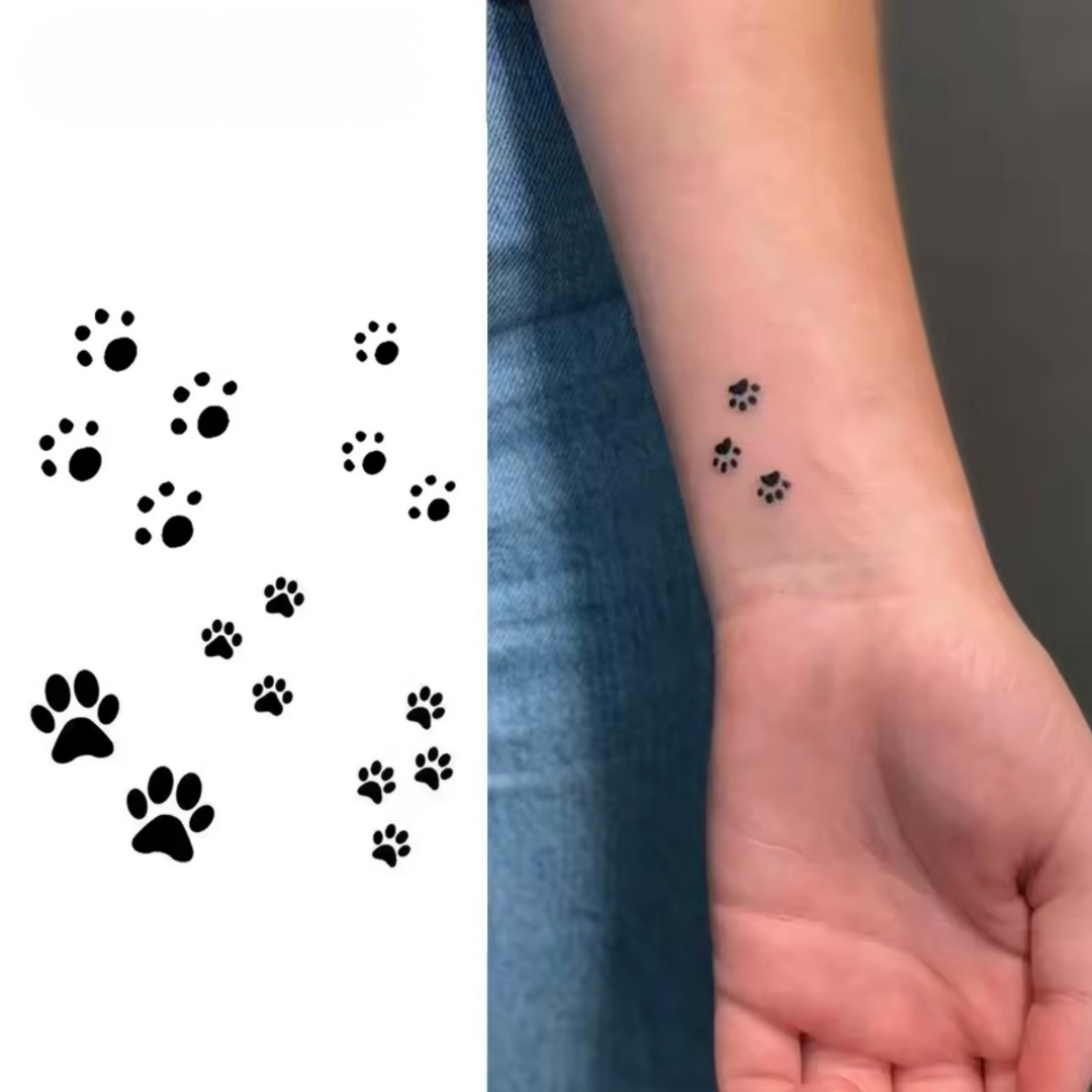 Hunde Pfotenabdrücke (5 Stück)