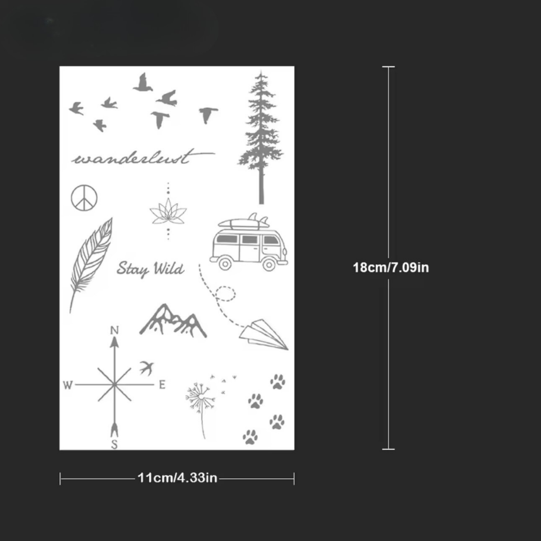 Adventure Tattoo Set (13 Stück)