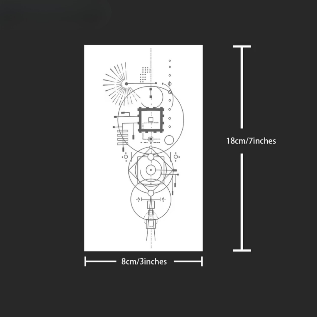 Geometrisches Design Tattoo - Inkari-shop
