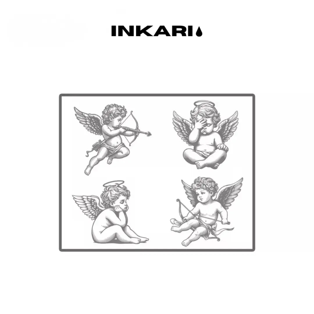 Engel Tattoo Set (4 Stück) - Inkari-shop