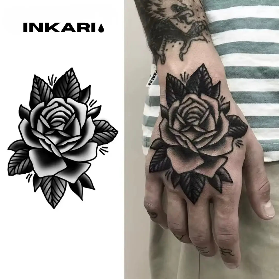 Rosen Hand Tattoo - Inkari-shop