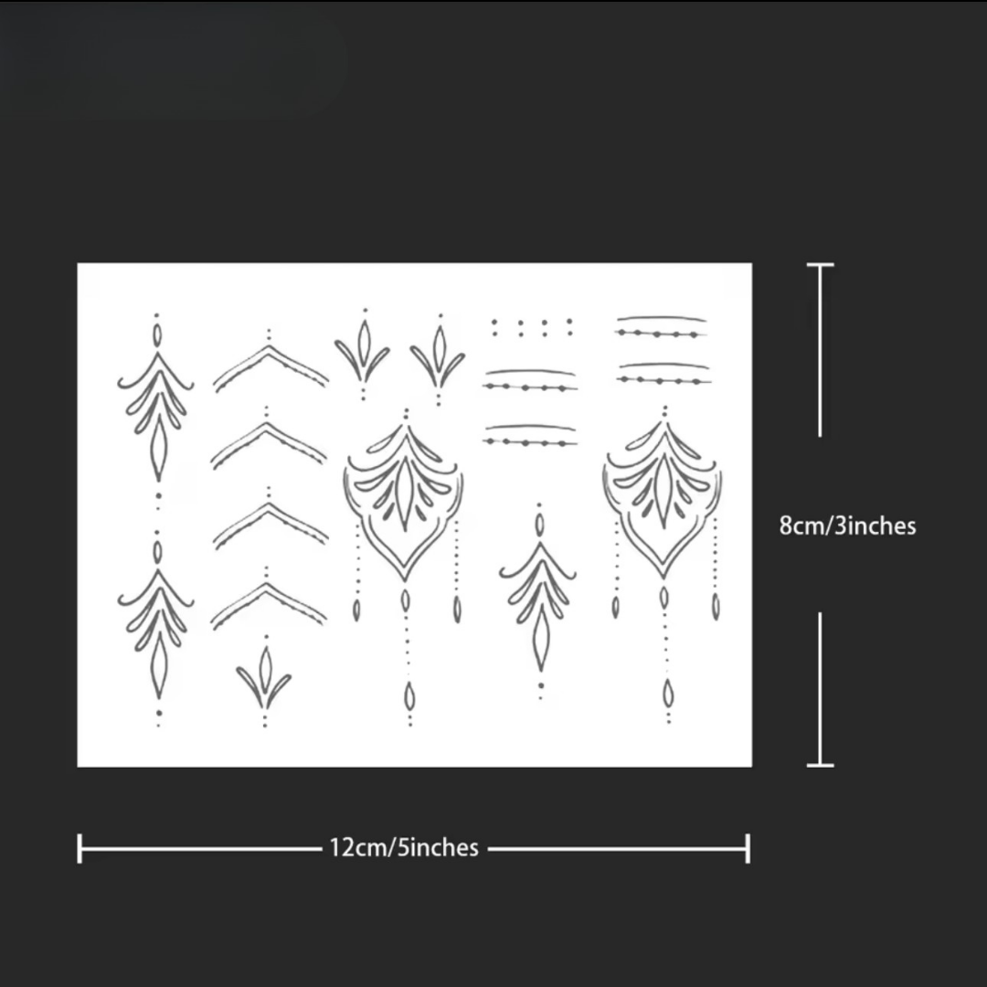 Mandala Hand Tattoo Set (15 Stück)