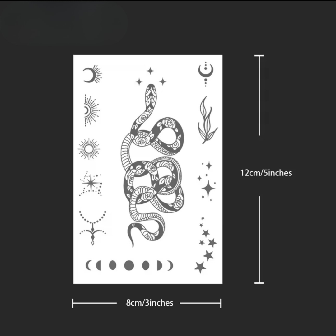 Schlangen Tattoo Set (11 Stück)