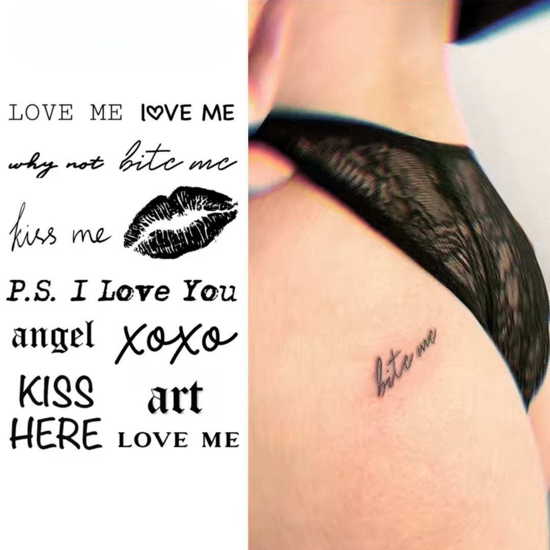Kiss me Tattoo Set (12 Stück)