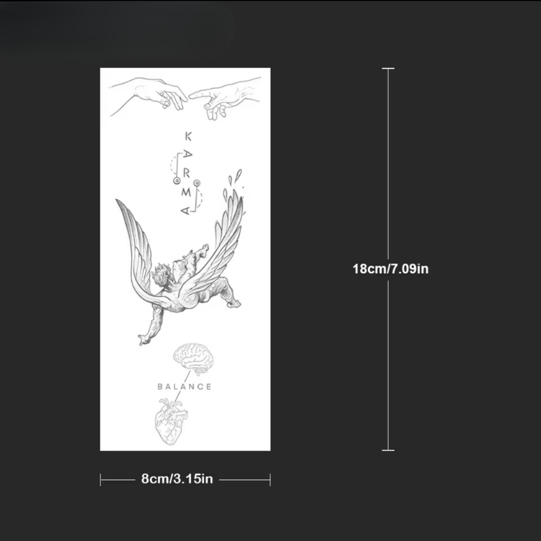 Engel - Hände Tattoo Set (4 Stück)