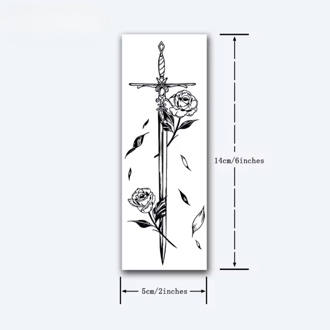 Rosen Schwert Tattoo
