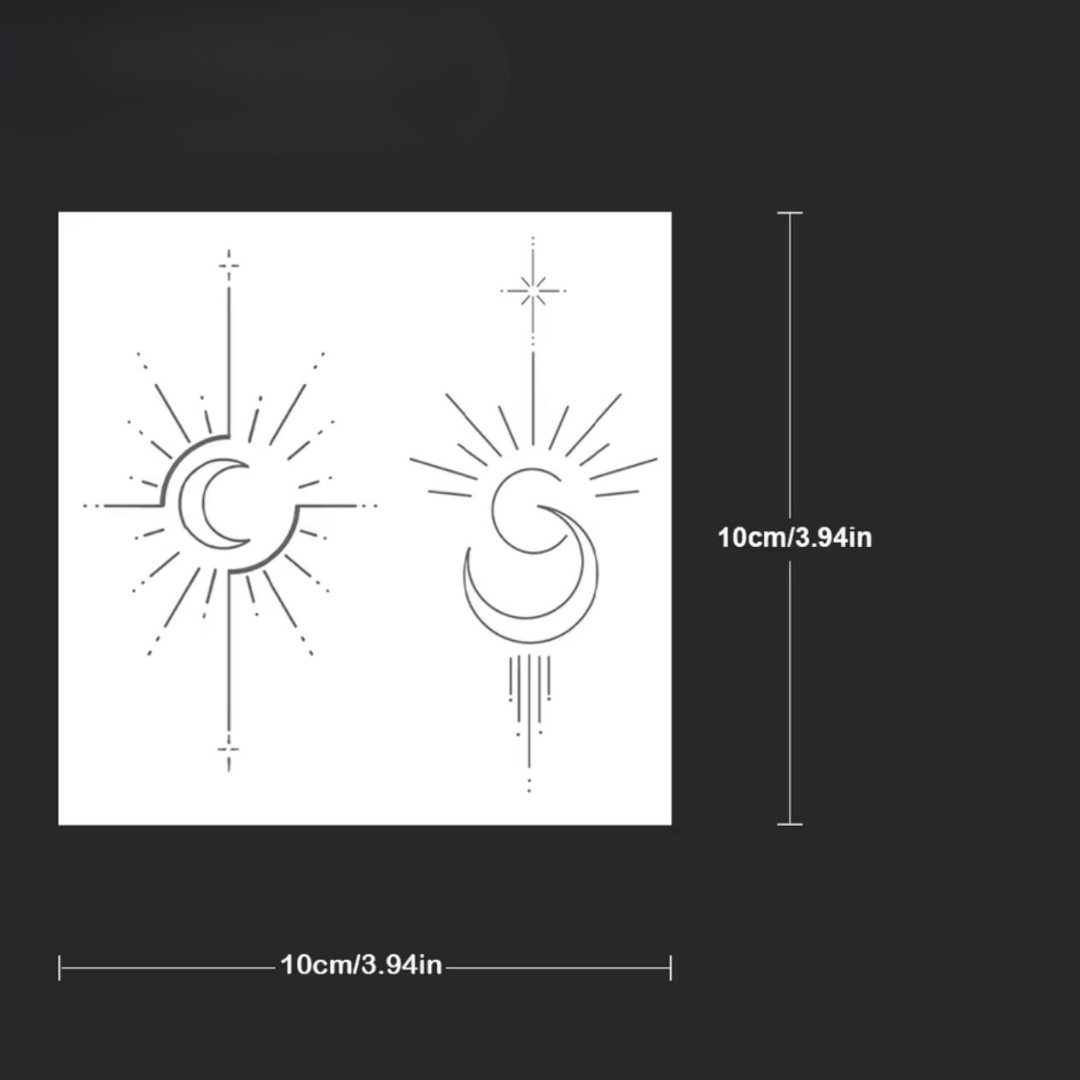 Mond und Sterne Tattoo