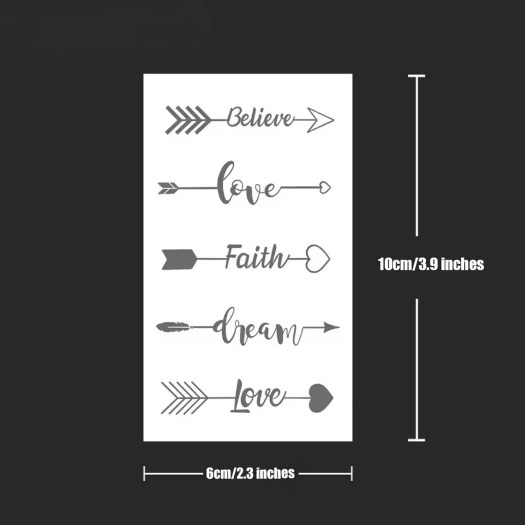 Pfeil Tattoo Set (5 Stück)