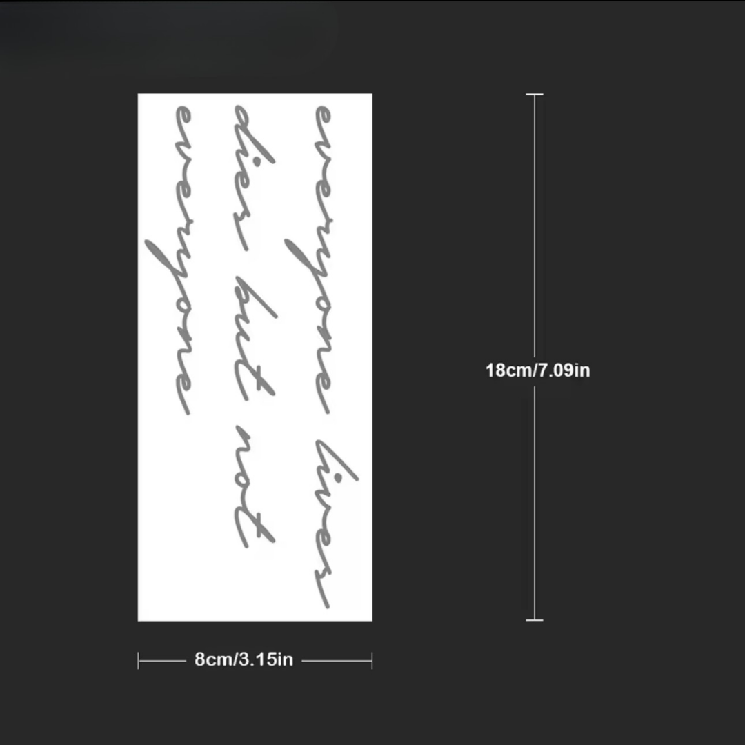 Schriftzug Rücken Tattoo