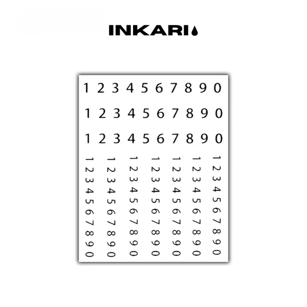Zahlen Tattoo Set (100 Stück) - Inkari-shop