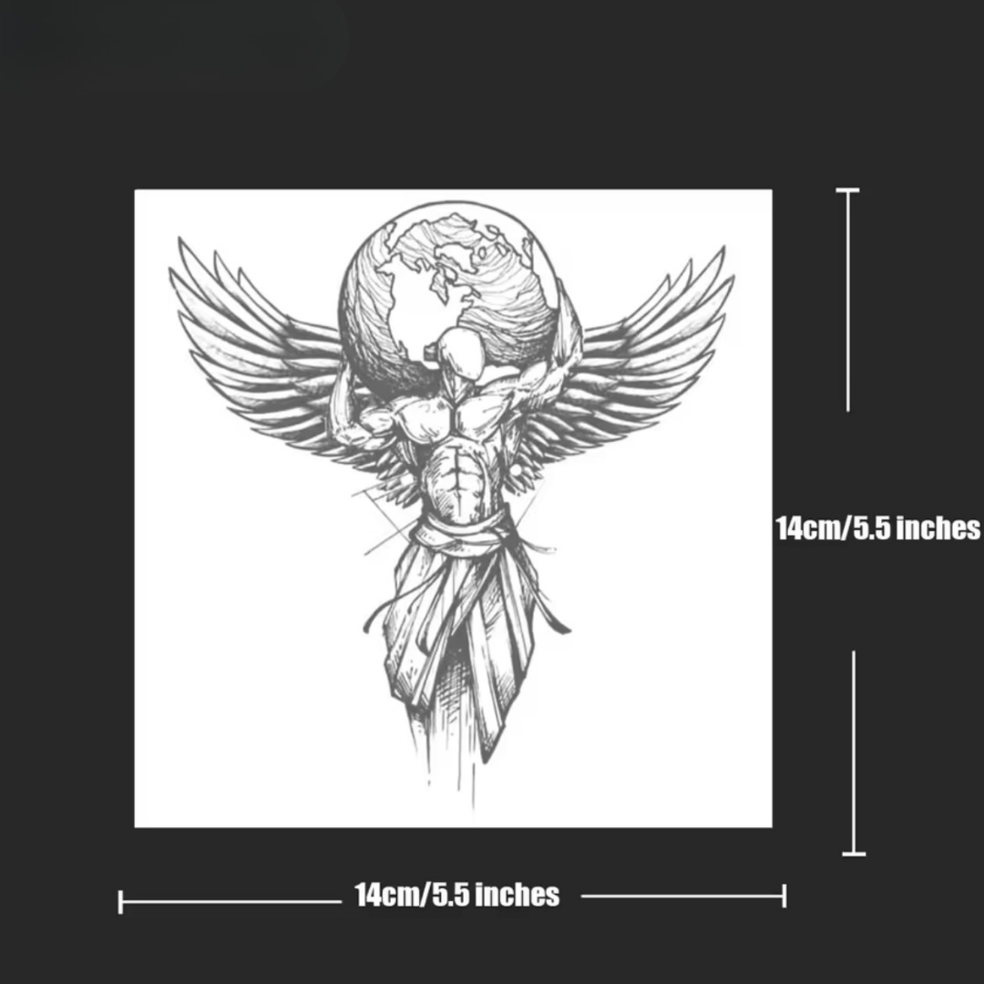 Flügel - Erde Tattoo - Inkari-shop