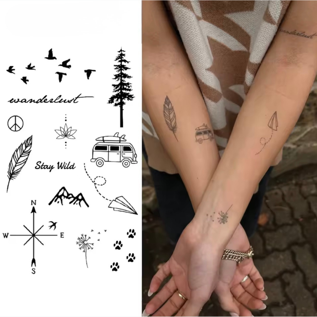 Adventure Tattoo Set (13 Stück)