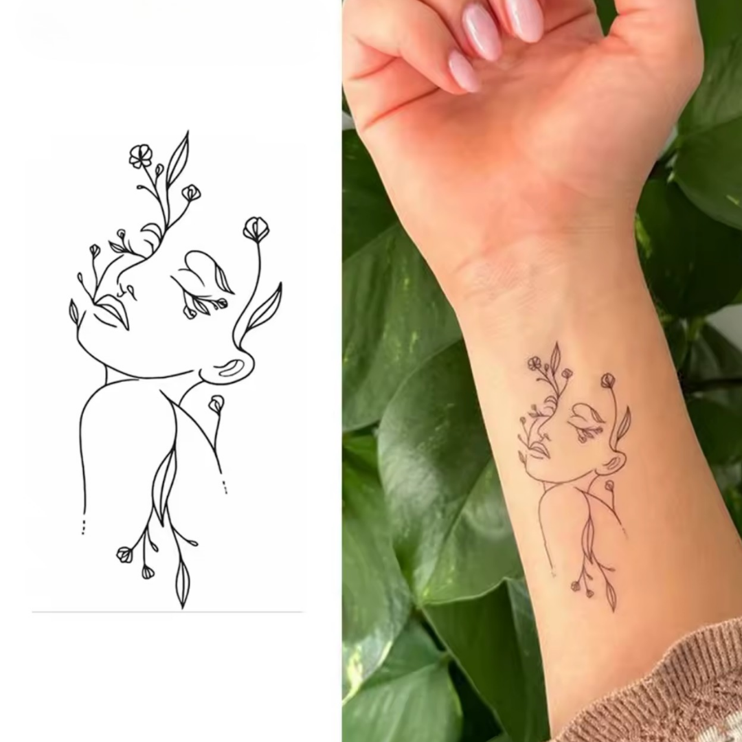 Blumenfrau Tattoo - Inkari-shop