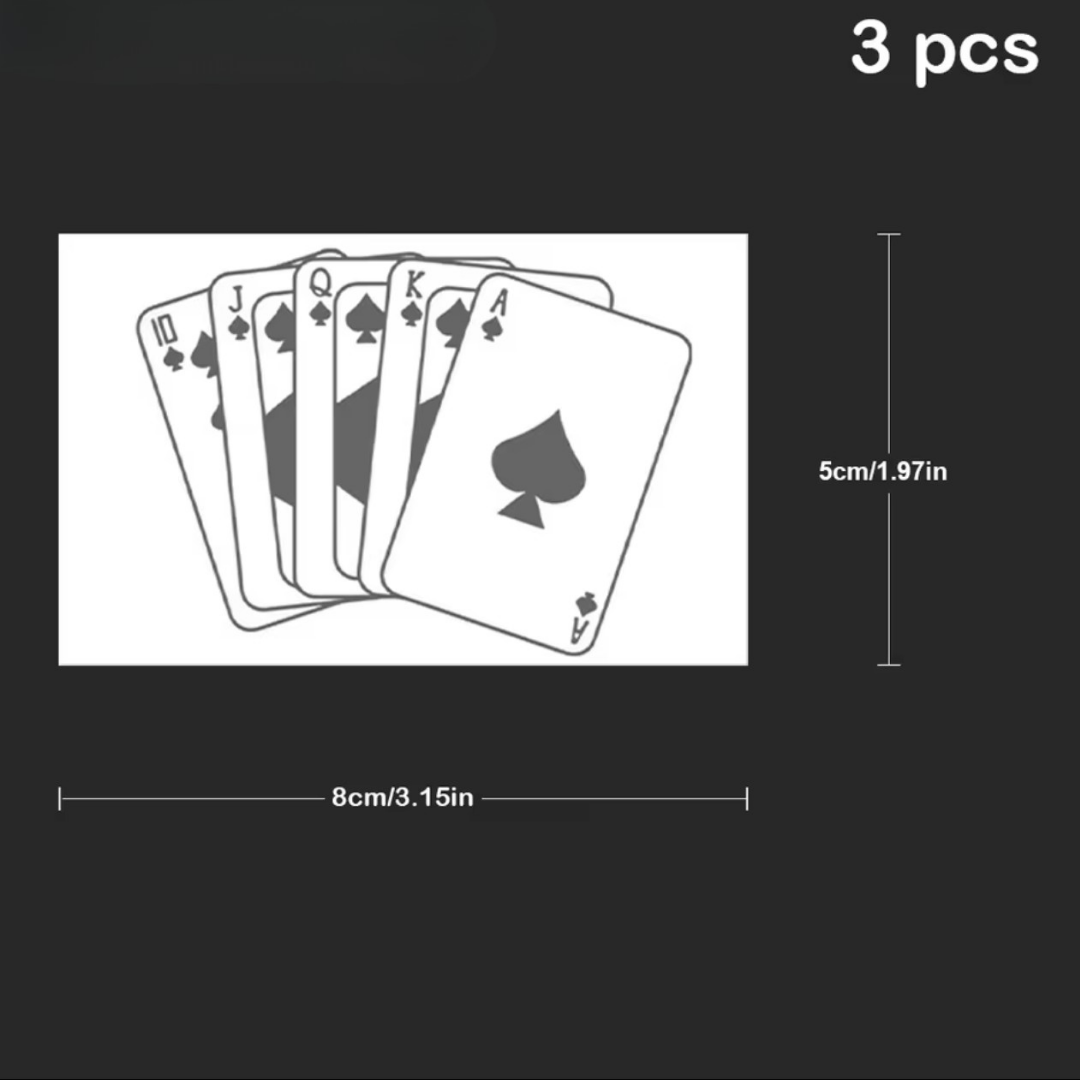 Spielkarten Tattoo (3 Stück)