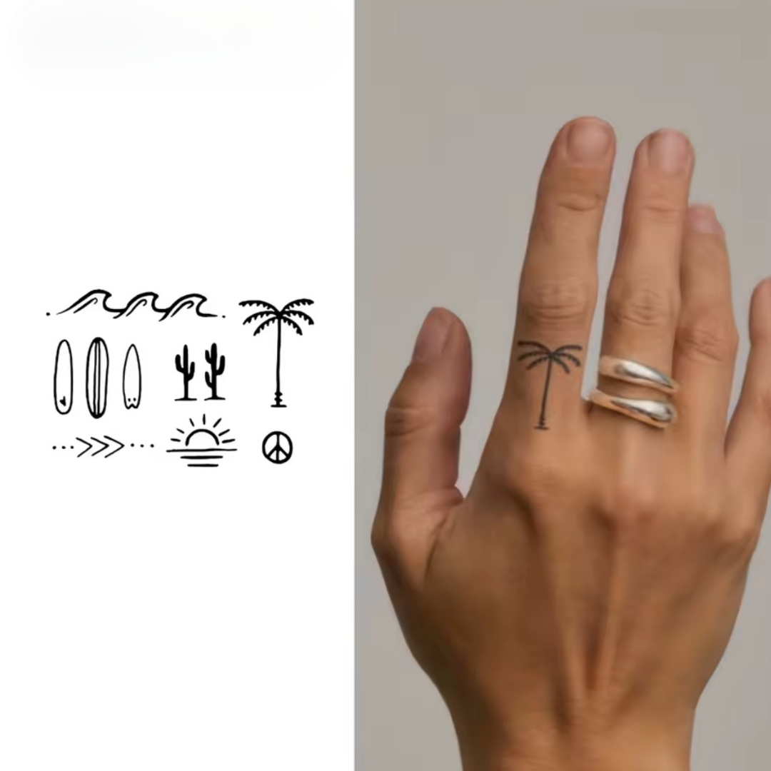 Beach Tattoo Set (7 Stück)