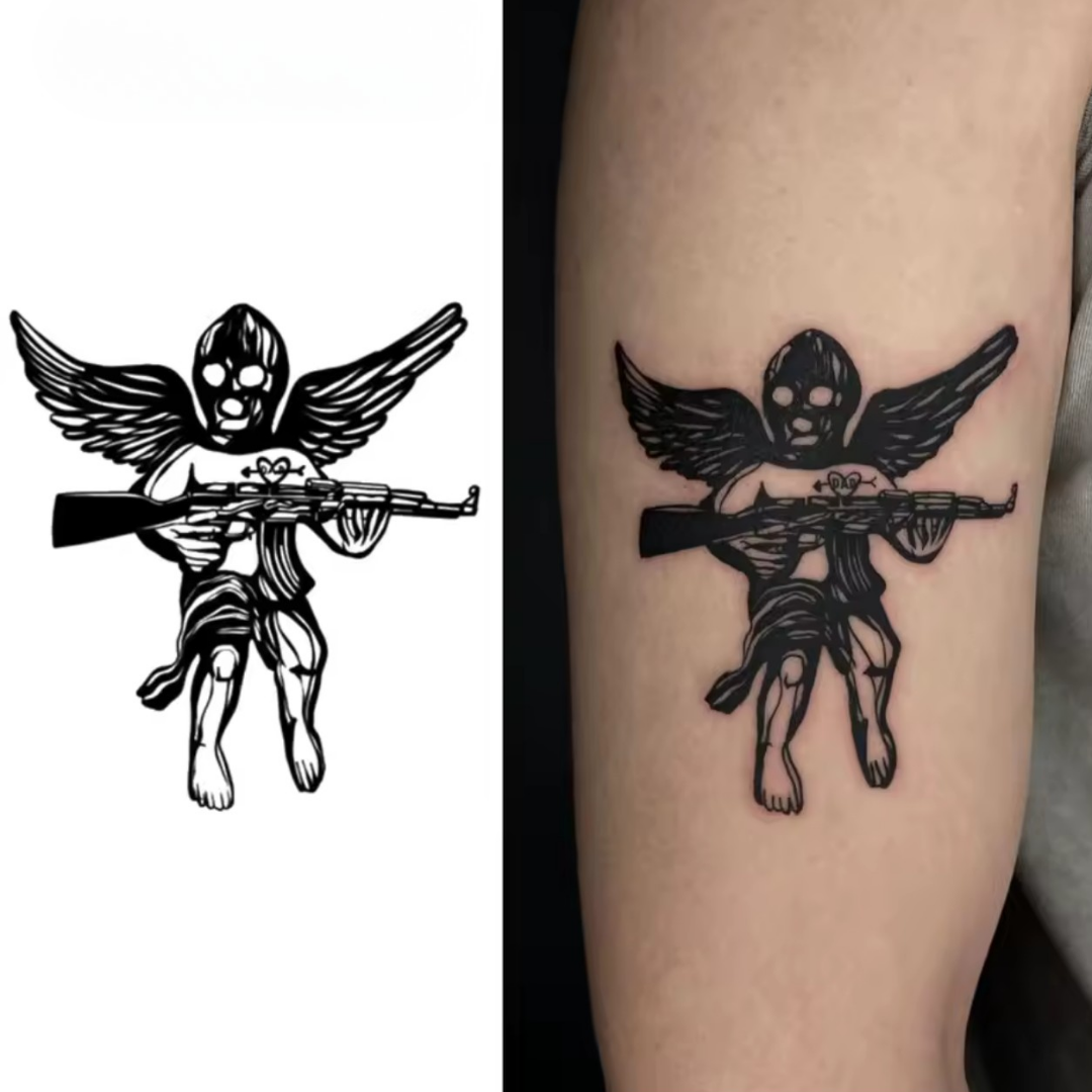 Engel Pistolen Tattoo