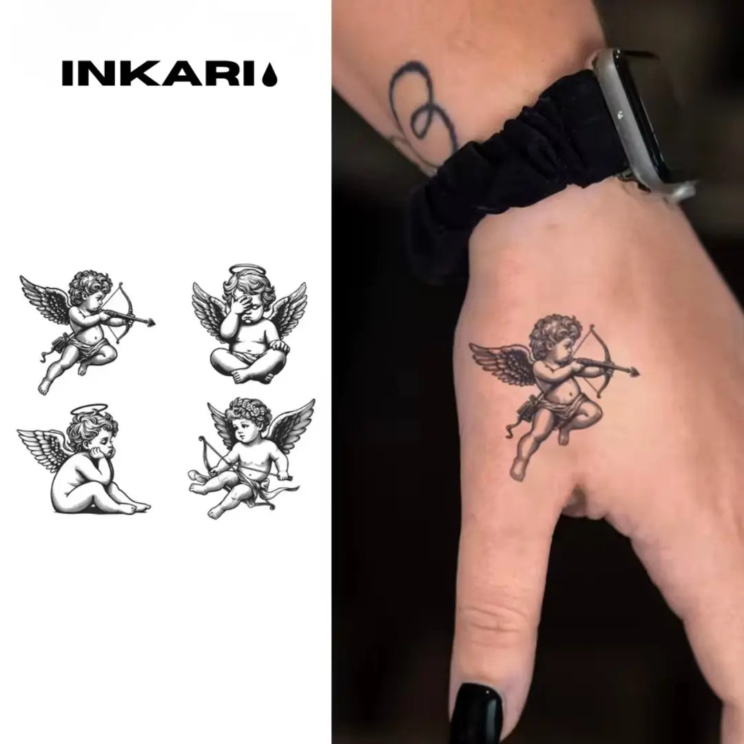 Engel Tattoo Set (4 Stück) - Inkari-shop